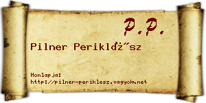 Pilner Periklész névjegykártya